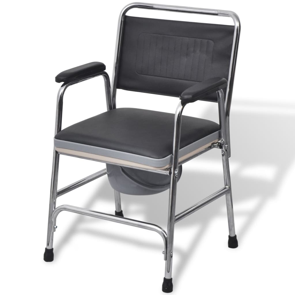 vidaXL Chaise percée acier noir