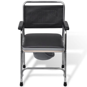 vidaXL Chaise percée acier noir