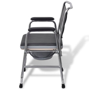 vidaXL Chaise percée acier noir