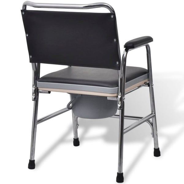 vidaXL Chaise percée acier noir
