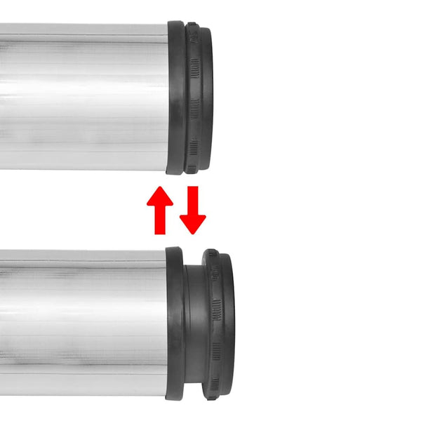 4er-Set Tischbeine, höhenverstellbar, Nickel gebürstet, 710 mm