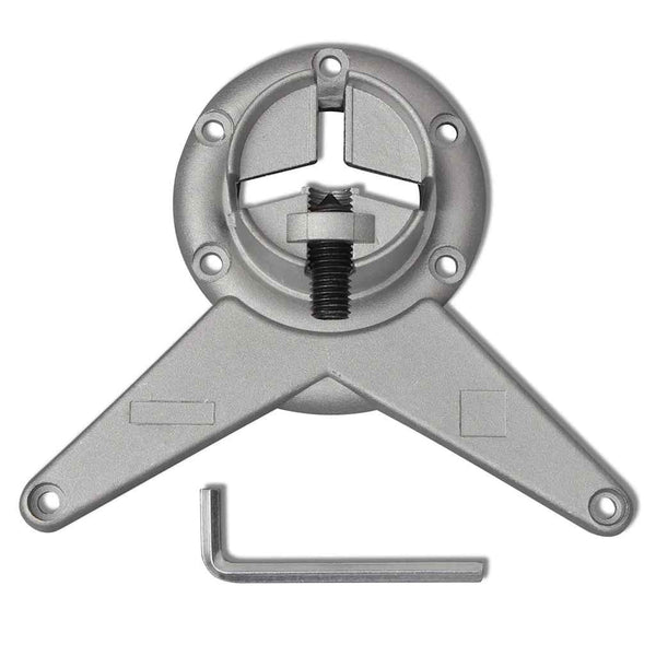 4er-Set Tischbeine, höhenverstellbar, Nickel gebürstet, 710 mm