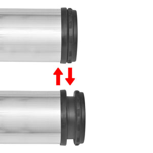 4er-Set Höhenverstellbare Tischbeine, Nickel gebürstet, 870mm