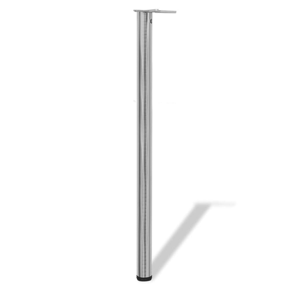 Höhenverstellbare Tischbeine, Gebürstetes Nickel, 1100 mm, 4er-Set