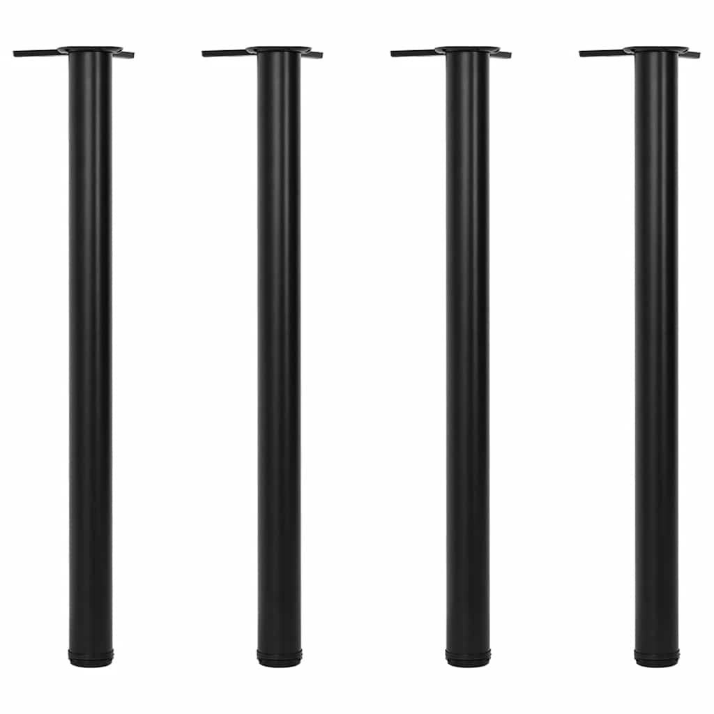 4er Set Höhenverstellbare Tischbeine Schwarz 870mm
