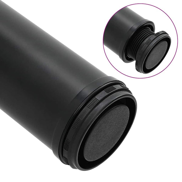4er Set Höhenverstellbare Tischbeine Schwarz 870mm