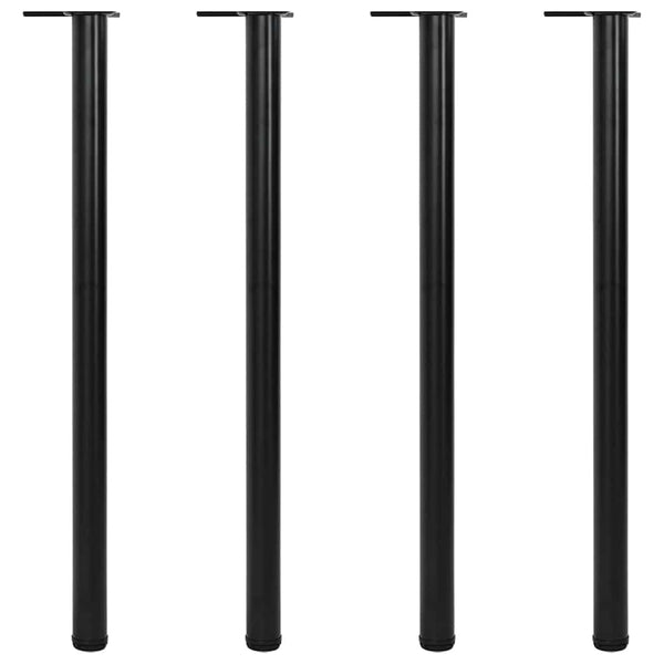 Höhenverstellbare Tischbeine Schwarz, 4er Set