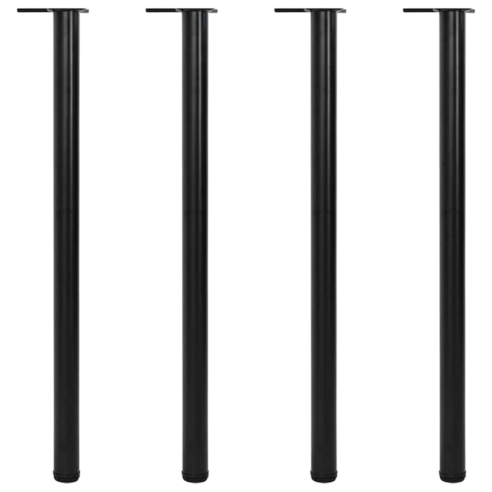 4 höhenverstellbare Tischbeine Schwarz 1100 mm