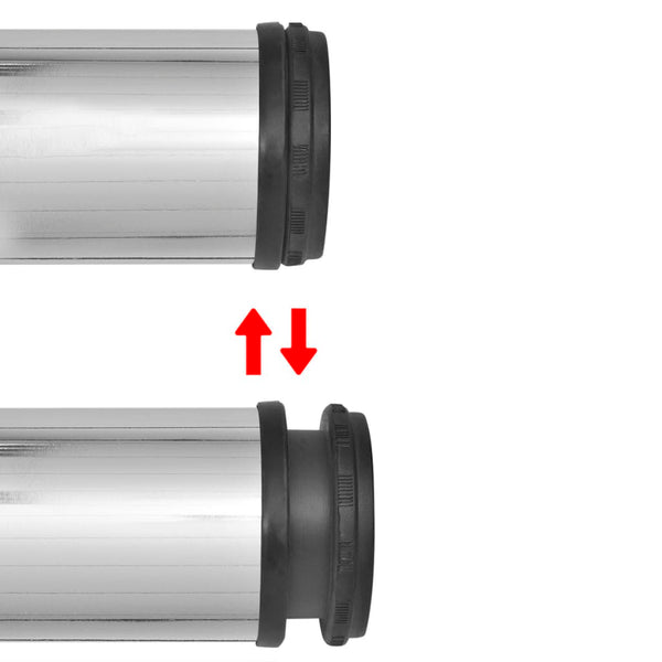 4er Set Höhenverstellbare Tischbeine Chrom 710mm