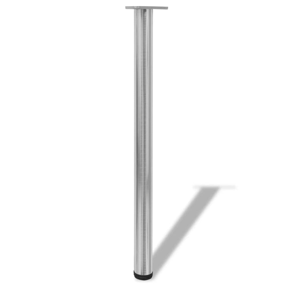 Höhenverstellbare Tischbeine, Nickel gebürstet, 870mm, 4er Set