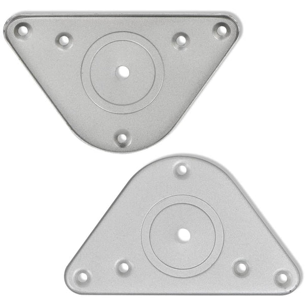 4er Set Tischbeine, Höhenverstellbar, Nickel Gebürstet, 1100mm