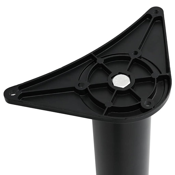 4x höhenverstellbares Tischbein Schwarz 710 mm
