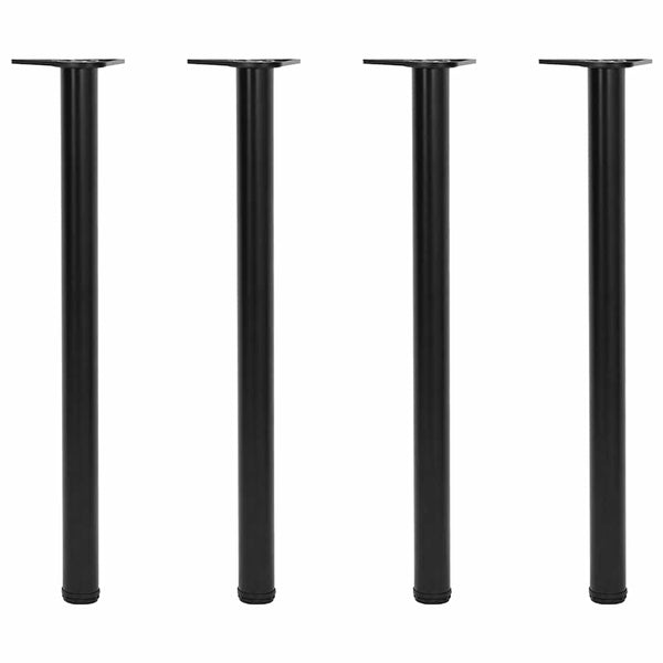 4 höhenverstellbare Tischbeine Schwarz 870 mm