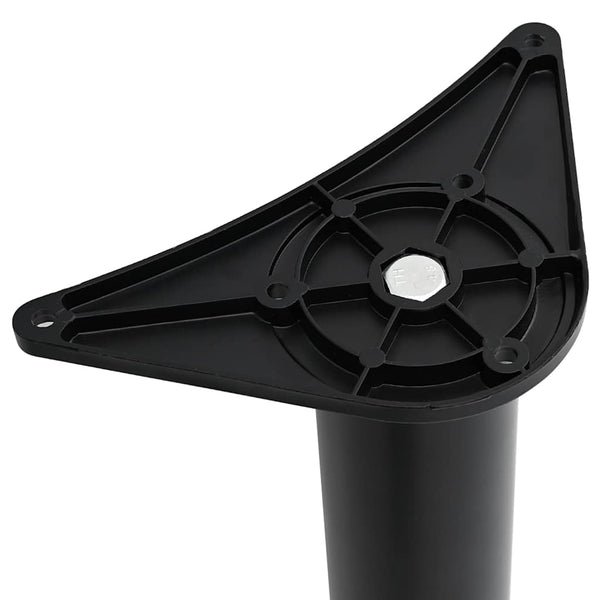 4 höhenverstellbare Tischbeine Schwarz 870 mm