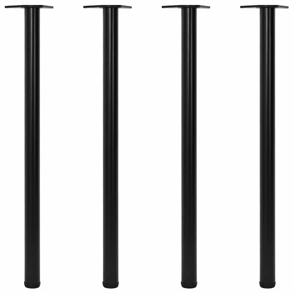 4er Set Höhenverstellbare Tischbeine Schwarz 1100mm