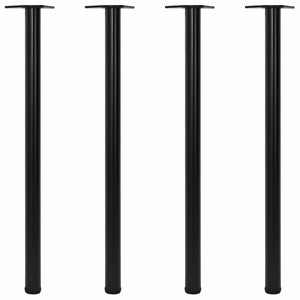 4x höhenverstellbares Tischbein Schwarz 1100 mm