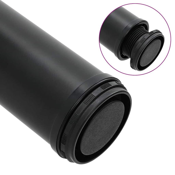 4x höhenverstellbares Tischbein Schwarz 1100 mm