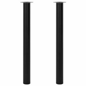 2 x Teleskopfuß Tischfuß Stützfuß Tischbein Schwarz 710 mm-1100 mm