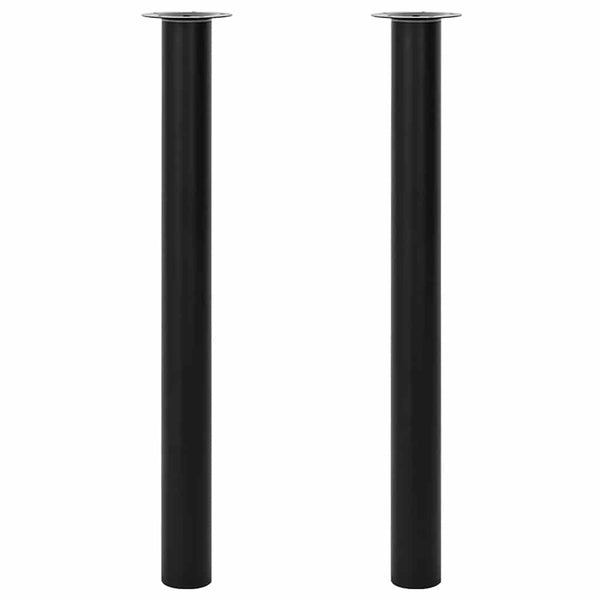 2 x Teleskopfuß Tischfuß Stützfuß Tischbein Schwarz 710 mm-1100 mm