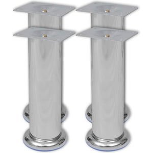 4er Set Chrom Sofabeine 180mm