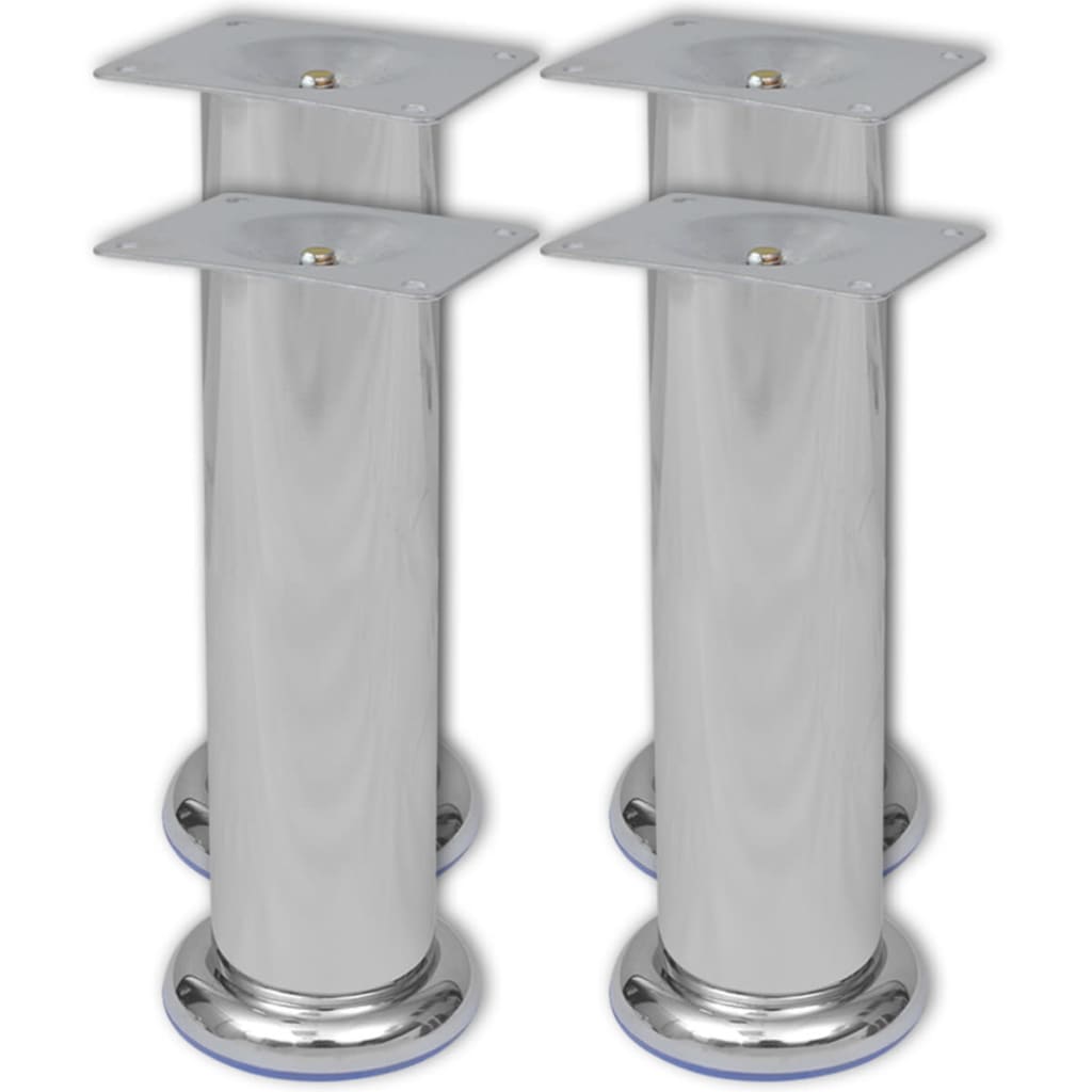 4er Set Chrom Sofabeine 180mm