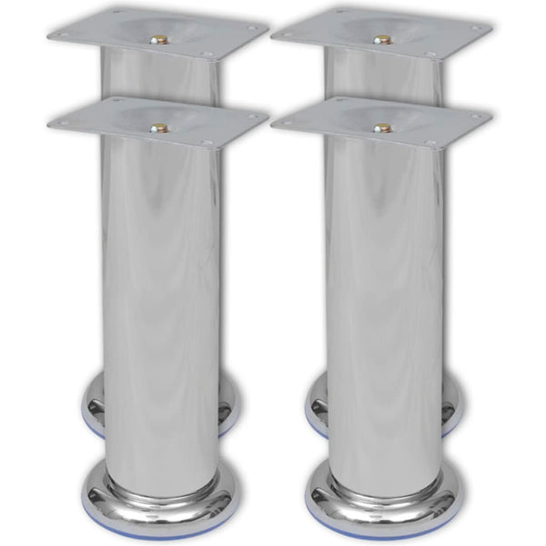 4er Set Chrom Sofabeine 180mm