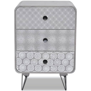 vidaXL Armoire de rangement avec 3 tiroirs Gris
