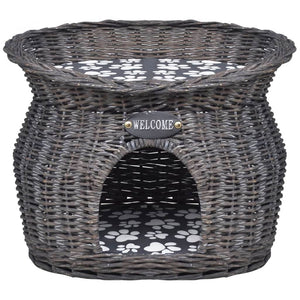 Kuschelhöhle für Katzen Haustiere mit Kissen Weide