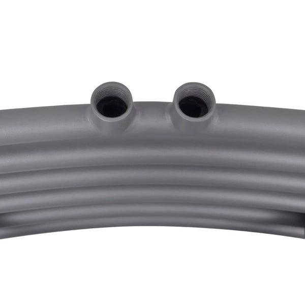 Handtuchheizkörper Warmwasser Gebogen Grau 480x480 mm
