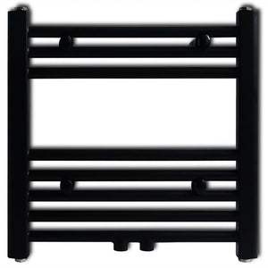 Handtuchheizkörper Warmwasser Gerade Schwarz 480x480 mm