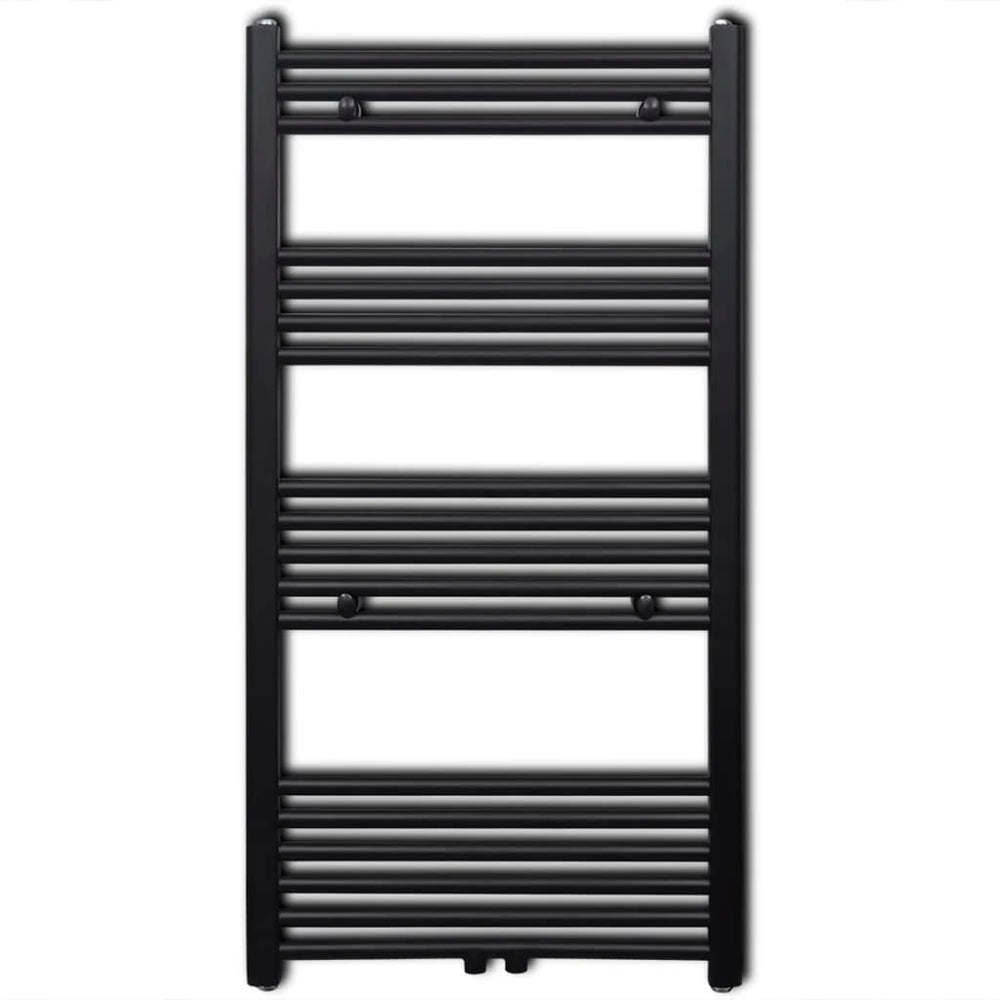 Handtuchheizkörper Warmwasser Gerade Schwarz 600x1160 mm