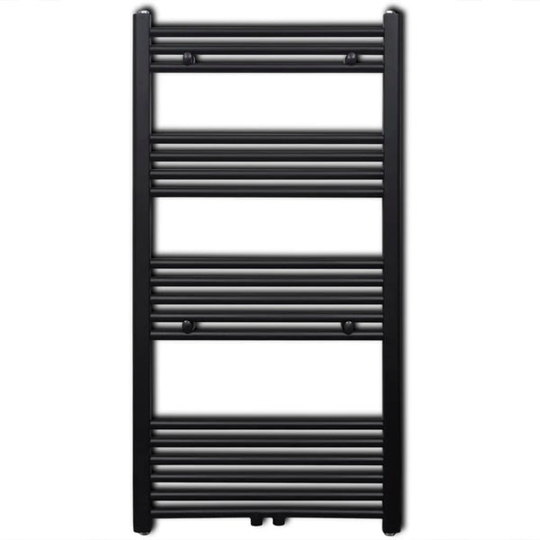 Handtuchheizkörper Warmwasser Gerade Schwarz 600x1160 mm