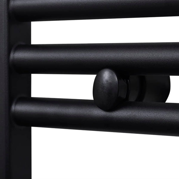 Sèche-serviettes eau chaude courbé noir 500x764 mm