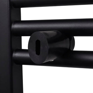 Sèche-serviettes eau chaude courbé noir 500x764 mm