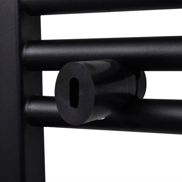Sèche-serviettes eau chaude courbé noir 500x764 mm