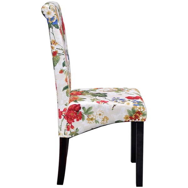 vidaXL Chaises de salle à manger 2 pcs Tissu multicolore
