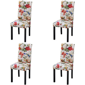 vidaXL Chaises de salle à manger 4 pcs Tissu multicolore
