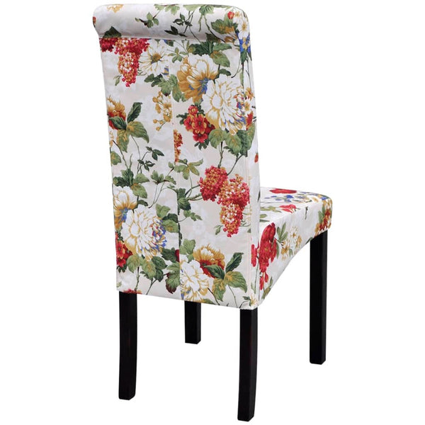 vidaXL Chaises de salle à manger 4 pcs Tissu multicolore