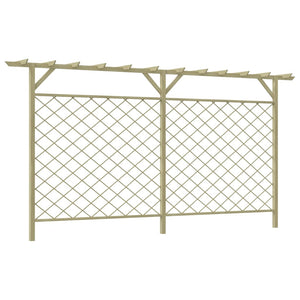 Holz Gitterzaun mit Pergola