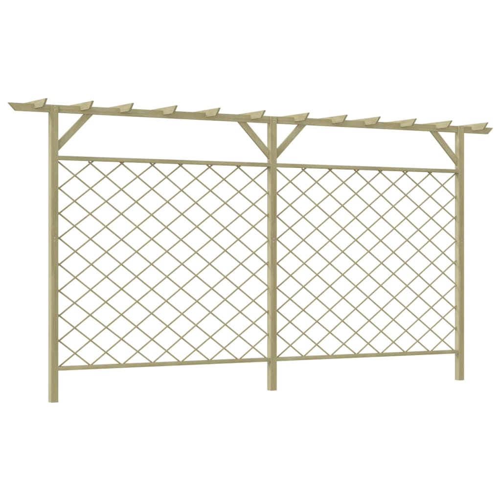 Holz Gitterzaun mit Pergola