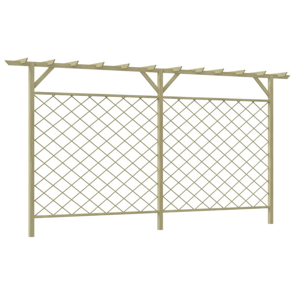 Holz Gitterzaun mit Pergola