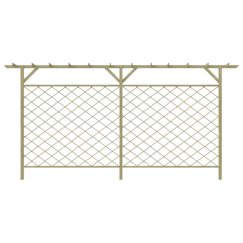 Holz Gitterzaun mit Pergola