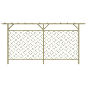 Holz Gitterzaun mit Pergola