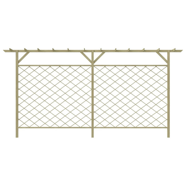 Holz Gitterzaun mit Pergola