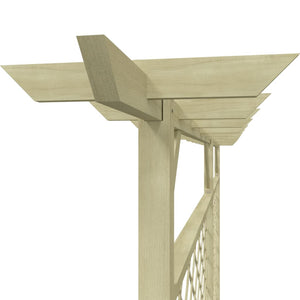 Holz Gitterzaun mit Pergola