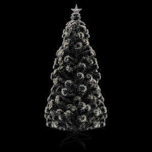 Vorbeleuchteter Weihnachtsbaum mit Ständer und LED 150 cm Glasfaser