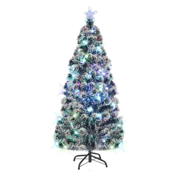 Vorbeleuchteter Weihnachtsbaum mit Ständer und LED 180 cm Glasfaser