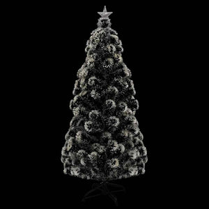 Vorbeleuchteter Weihnachtsbaum mit Ständer und LED 210 cm Glasfaser