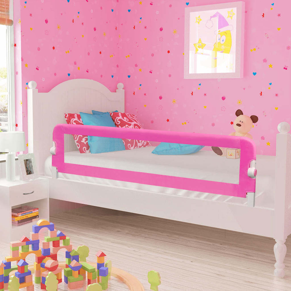 Barrière de lit de sécurité pour enfant 150x42 cm Rose
