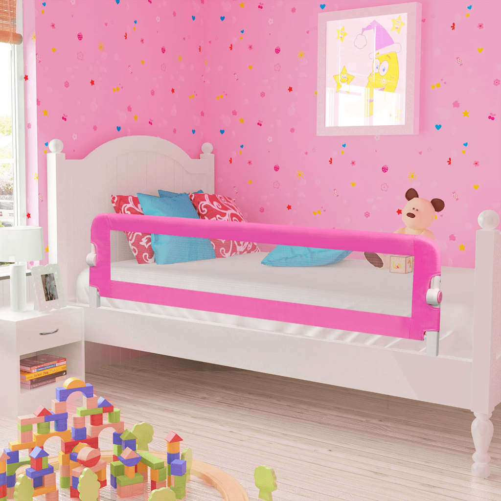 Barrière de lit de sécurité pour enfant 150x42 cm Rose